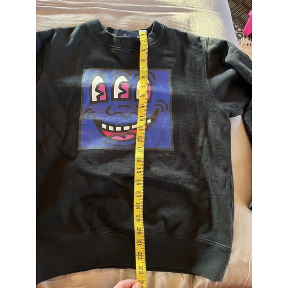X-Large Brand Keith Haring Rare Sweatshirt Ape Back Purple Blue  Black Small - Picture 6 of 9
